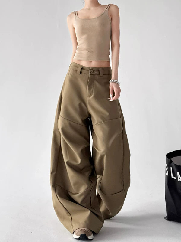 High Waisted Wide Leg Cargo Pants 2