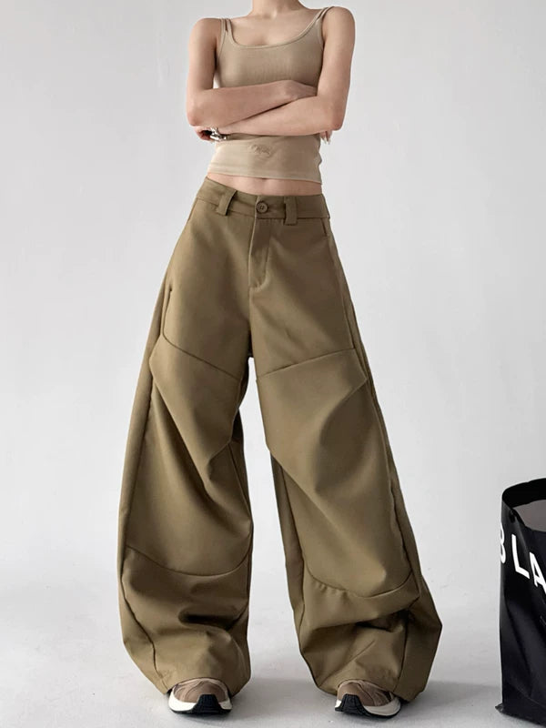 High Waisted Wide Leg Cargo Pants 4