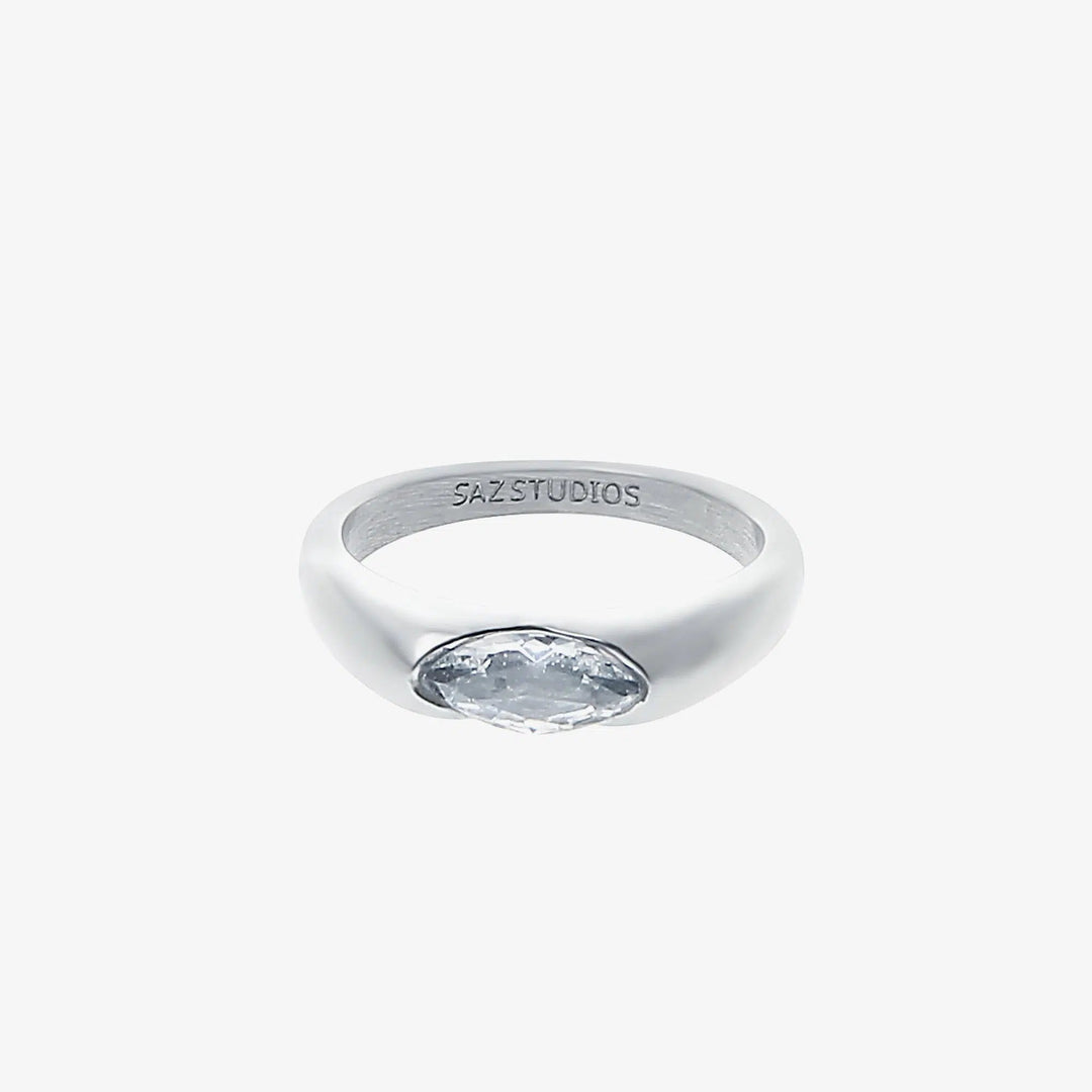 Three-eye Purple Diamond Rings