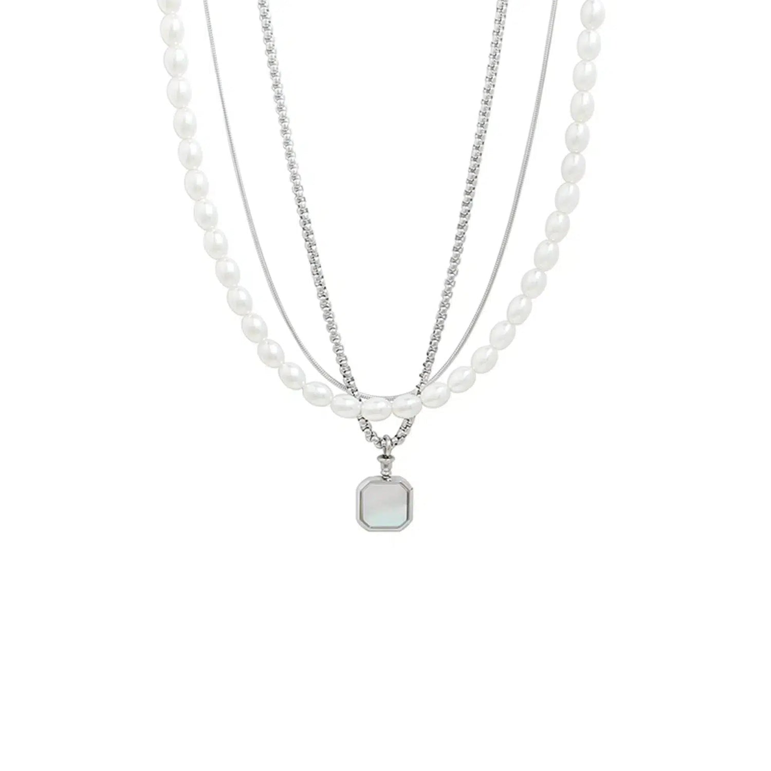 Three-piece Pearl Necklace