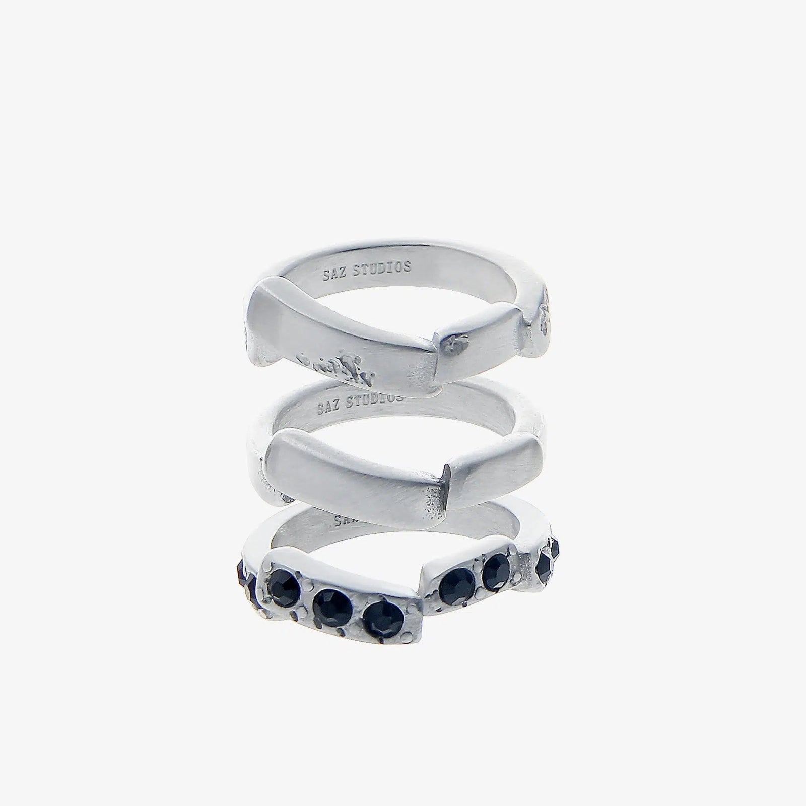 Three-piece Titanium Steel Set Diamond Ring