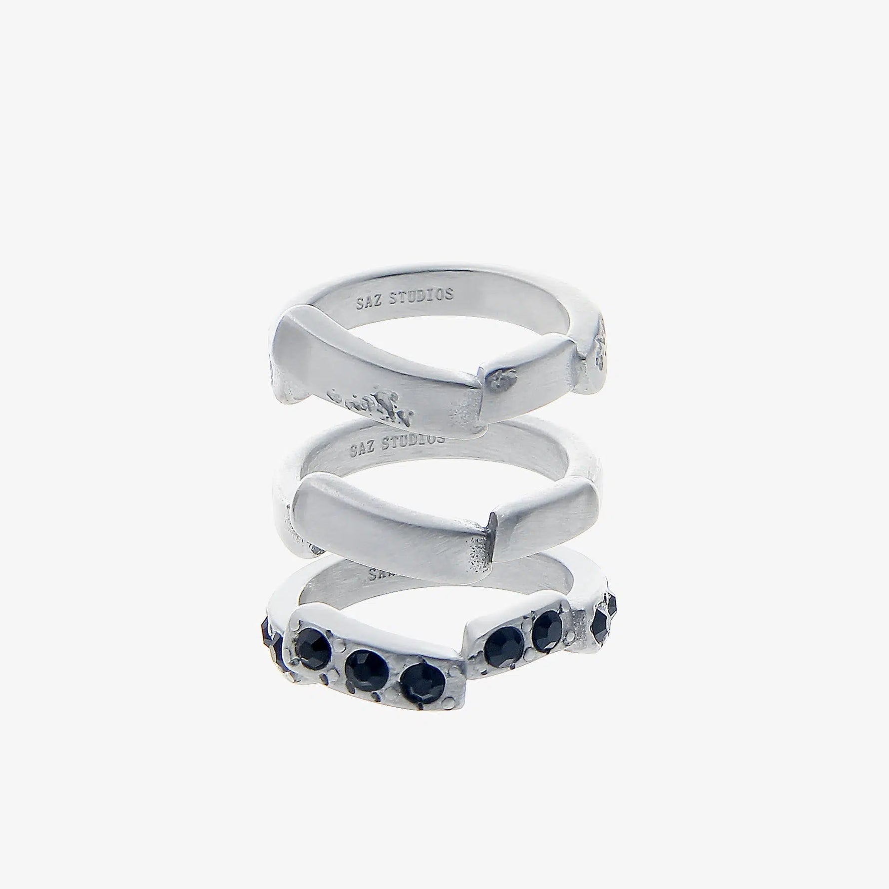 Three-piece Titanium Steel Set Diamond Ring