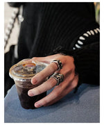 Three-piece Titanium Steel Set Diamond Ring