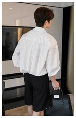 Three-quarter Sleeve Button Down Shirt