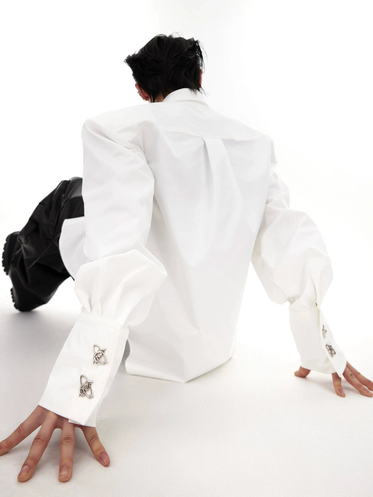 Tie Splicing Loose Cardigan Shirt