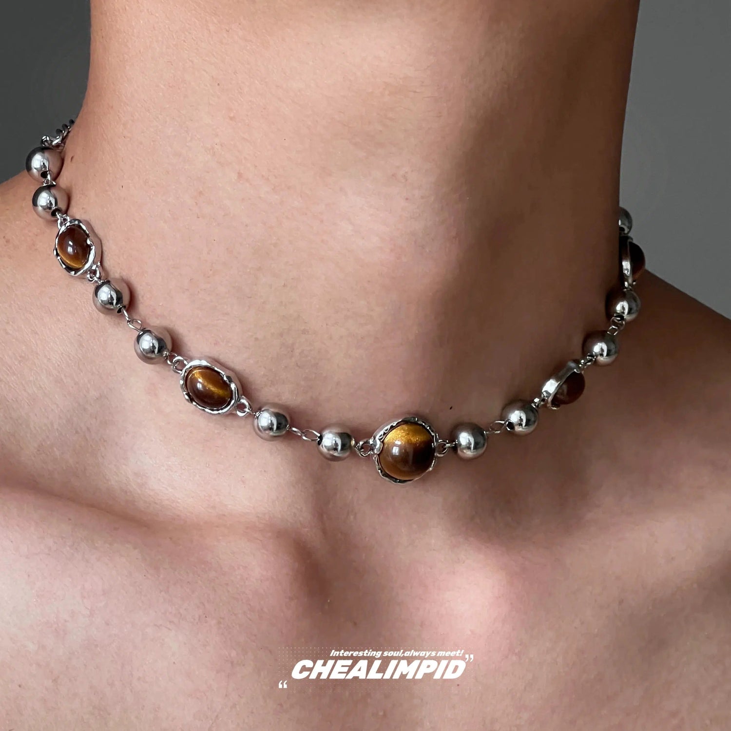 Tiger Eye Beaded Necklace