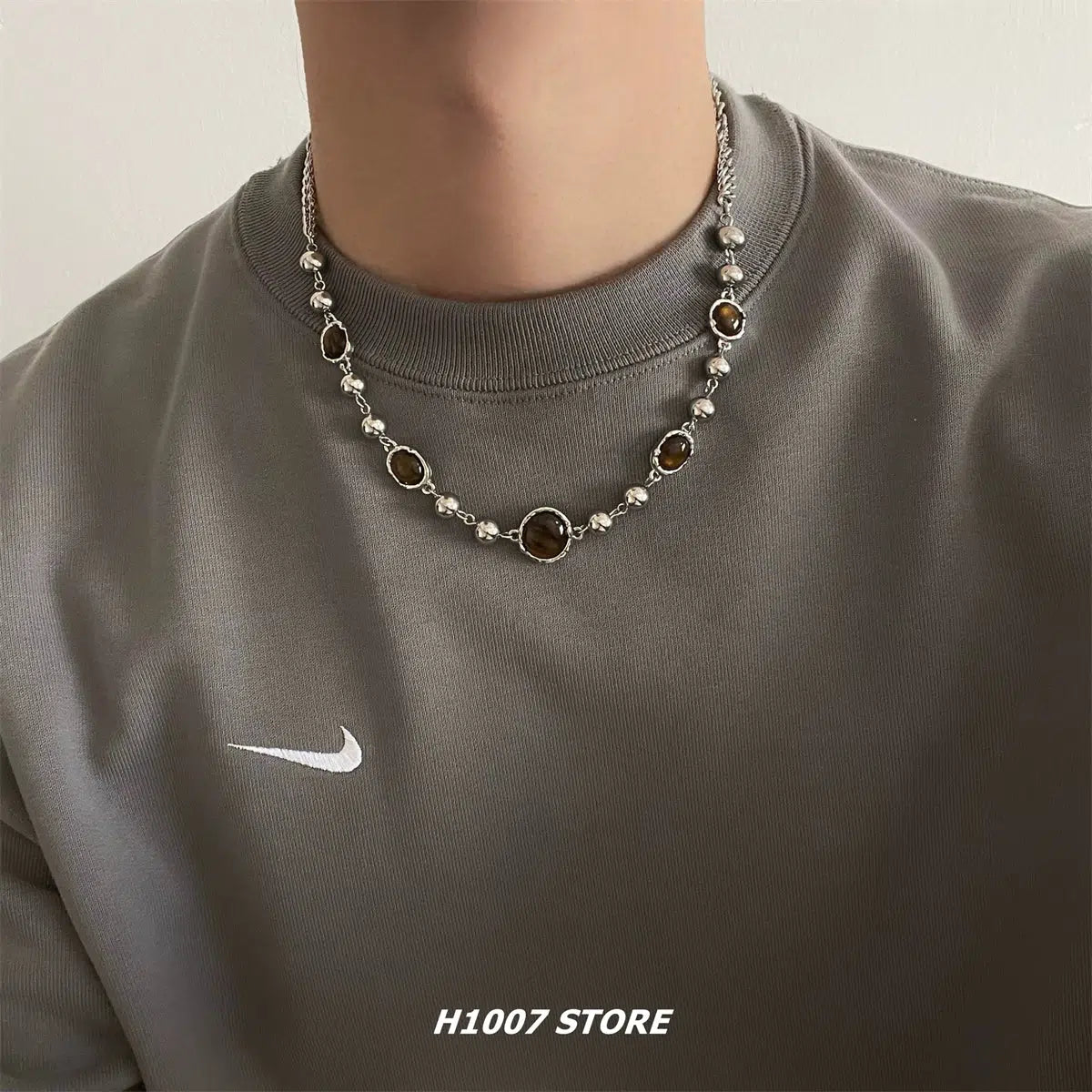 Tiger Eye Clavicle Necklace