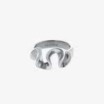 Titanium Liquid Design Couple Ring