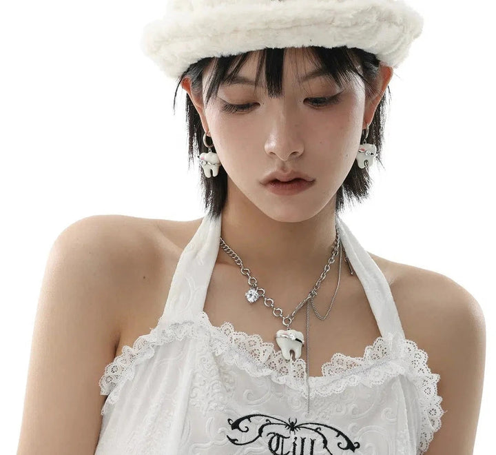 Tooth Pendant Earrings
