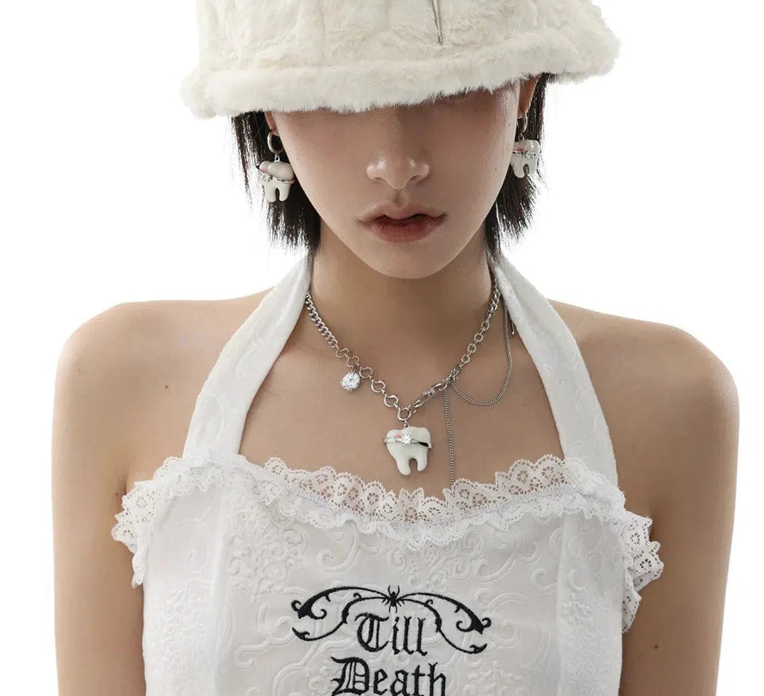 Tooth Pendant Earrings