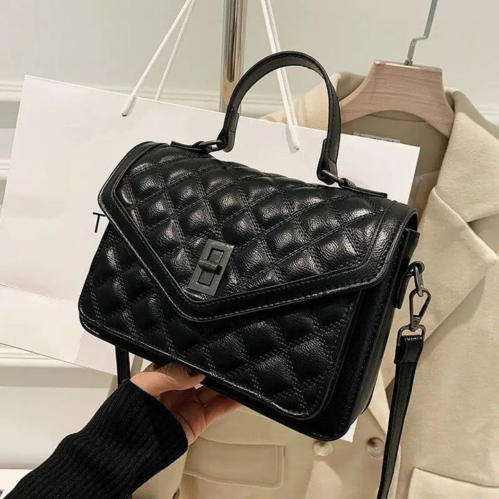 Top Handle Quilted Small Square Bag
