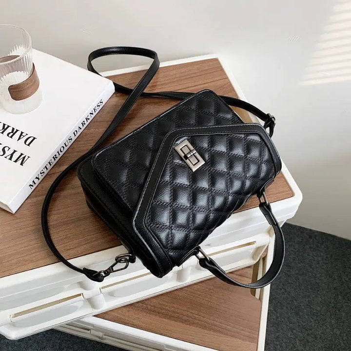 Top Handle Quilted Small Square Bag