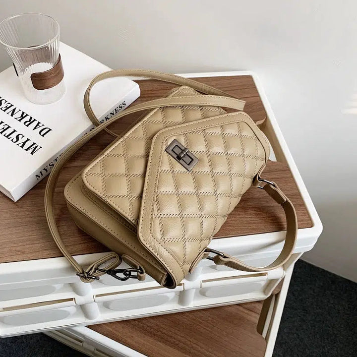 Top Handle Quilted Small Square Bag