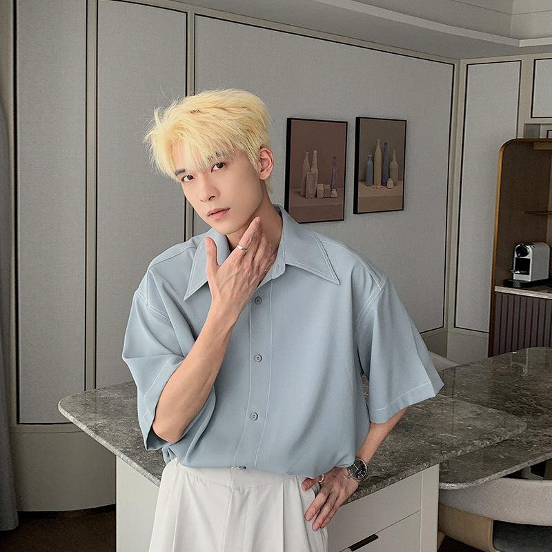 Topstitched Button-down Shirt