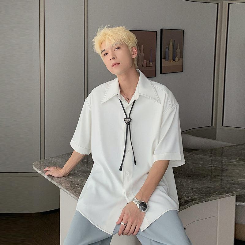 Topstitched Button-down Shirt