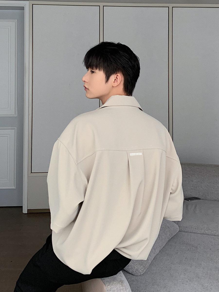 Topstitched Button-down Shirt