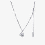 Triangular Diamond Skull Eyes Pendant Necklace