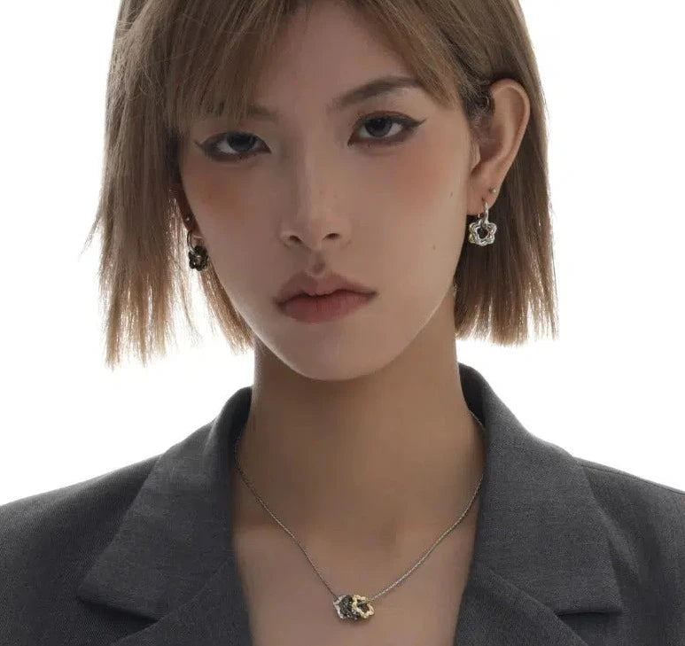 Tricolor Flower Necklace