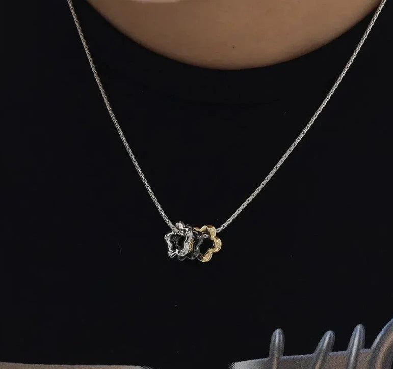 Tricolor Flower Necklace