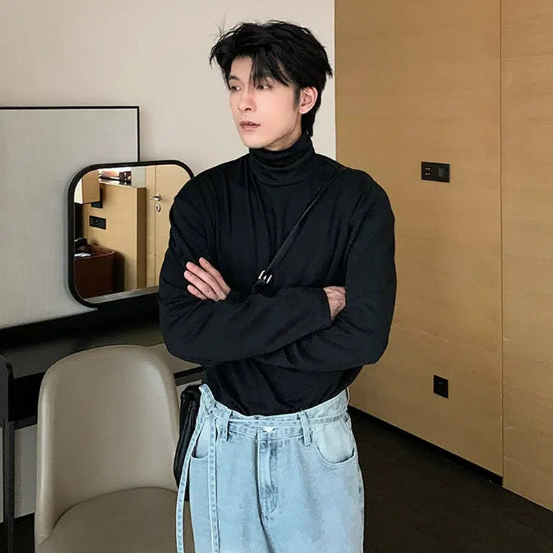 Turtleneck Long Sleeve Pullover