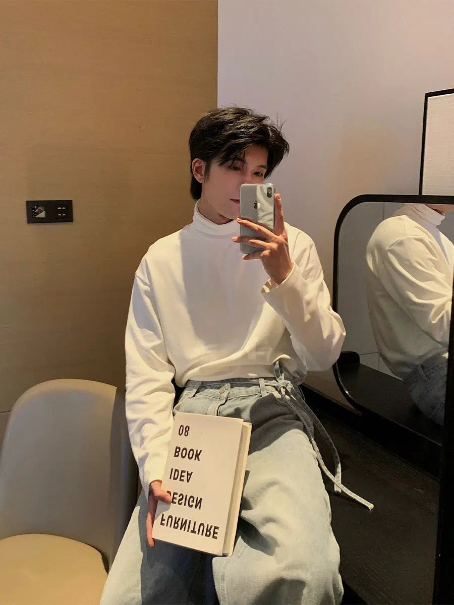 Turtleneck Long Sleeve Pullover