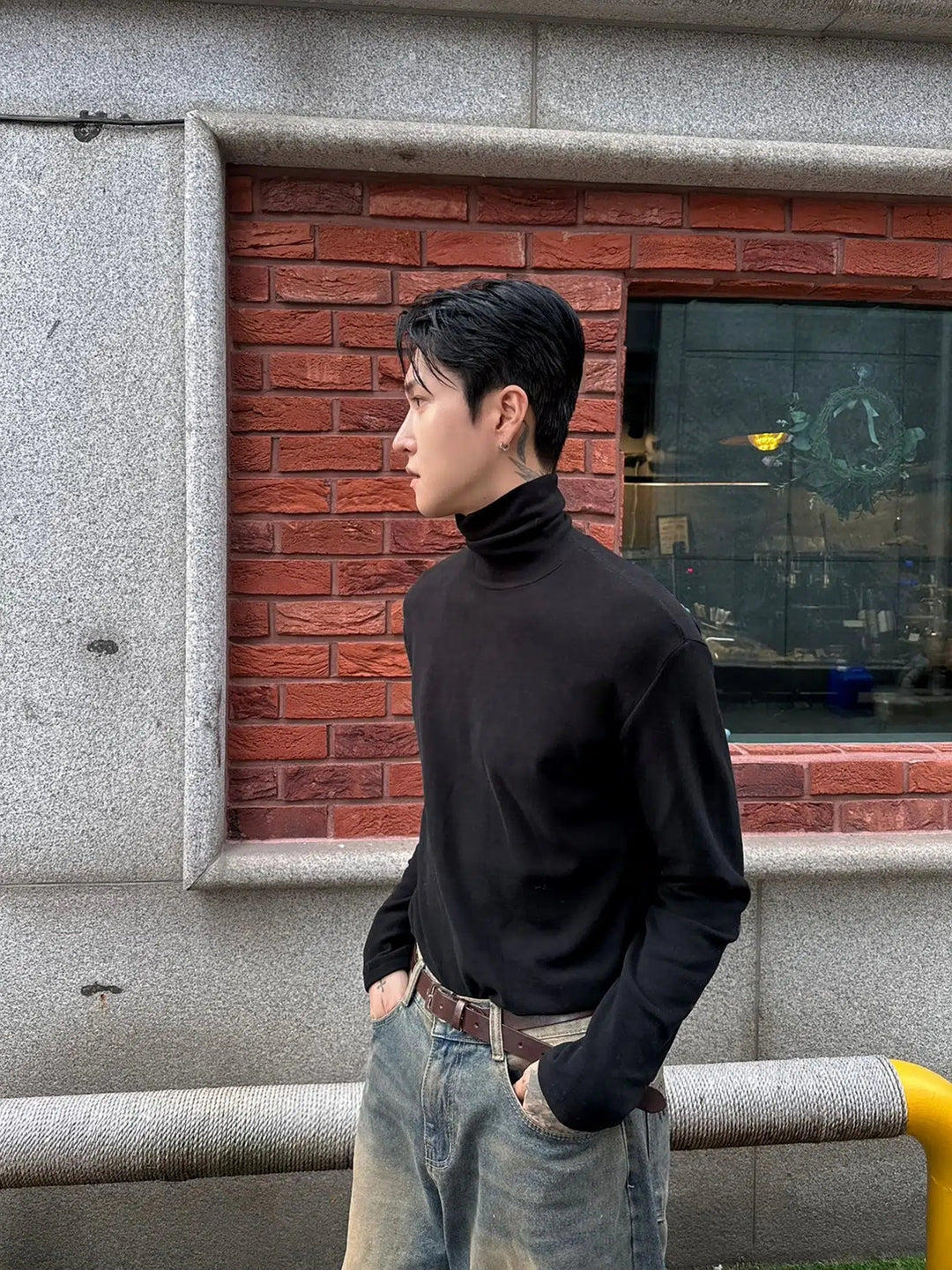 Turtleneck Slim Fit Bottoming Shirt