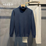 Turtleneck Slim Fit Flannel Sweater