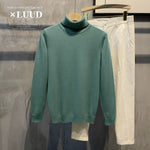 Turtleneck Slim Fit Flannel Sweater