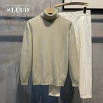 Turtleneck Slim Fit Flannel Sweater