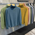 Turtleneck Slim Fit Flannel Sweater