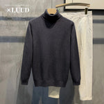 Turtleneck Slim Fit Flannel Sweater