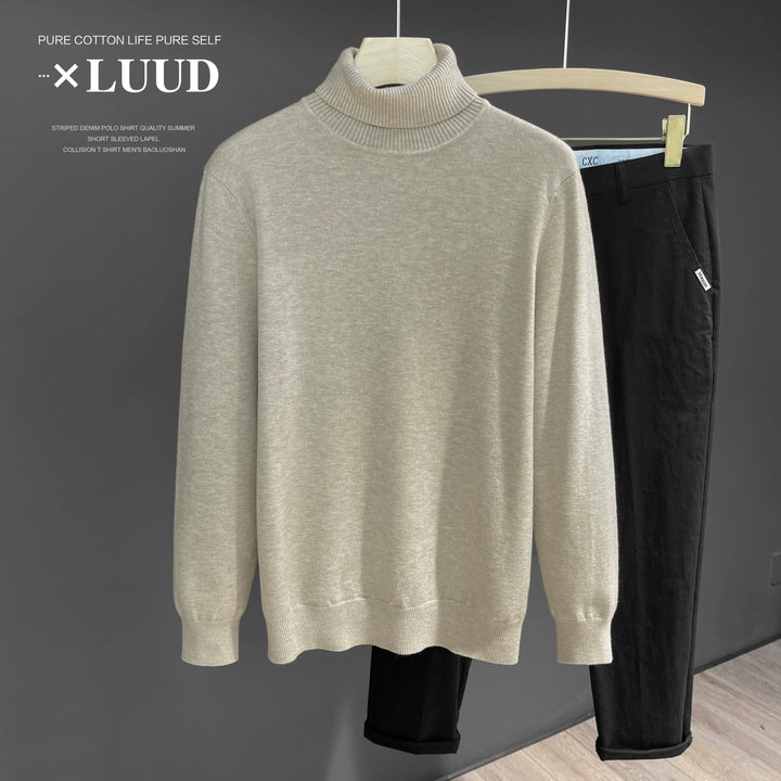 Turtleneck Slim Fit Flannel Sweater