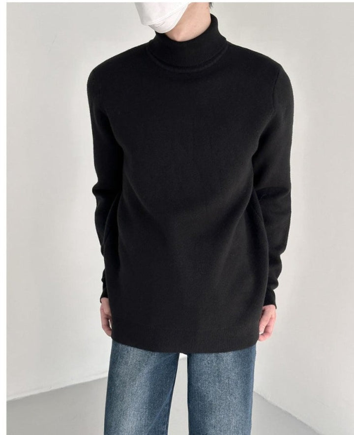 Turtleneck Slim-Fit Knitted Sweater