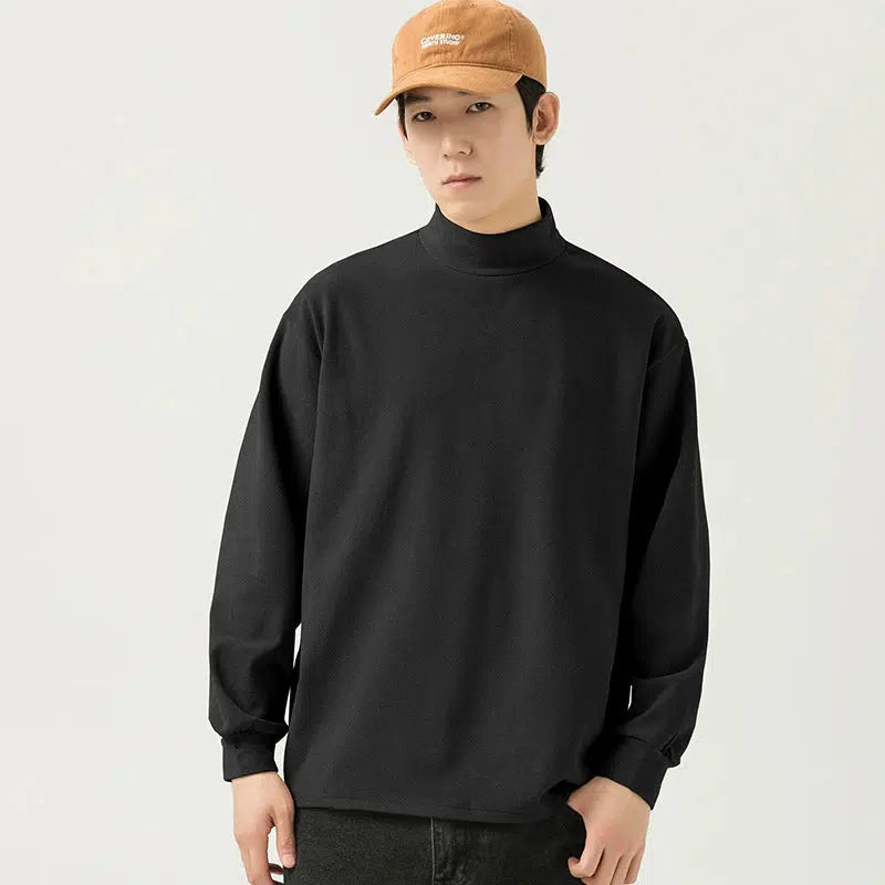 Turtleneck Velvet Sweatshirt