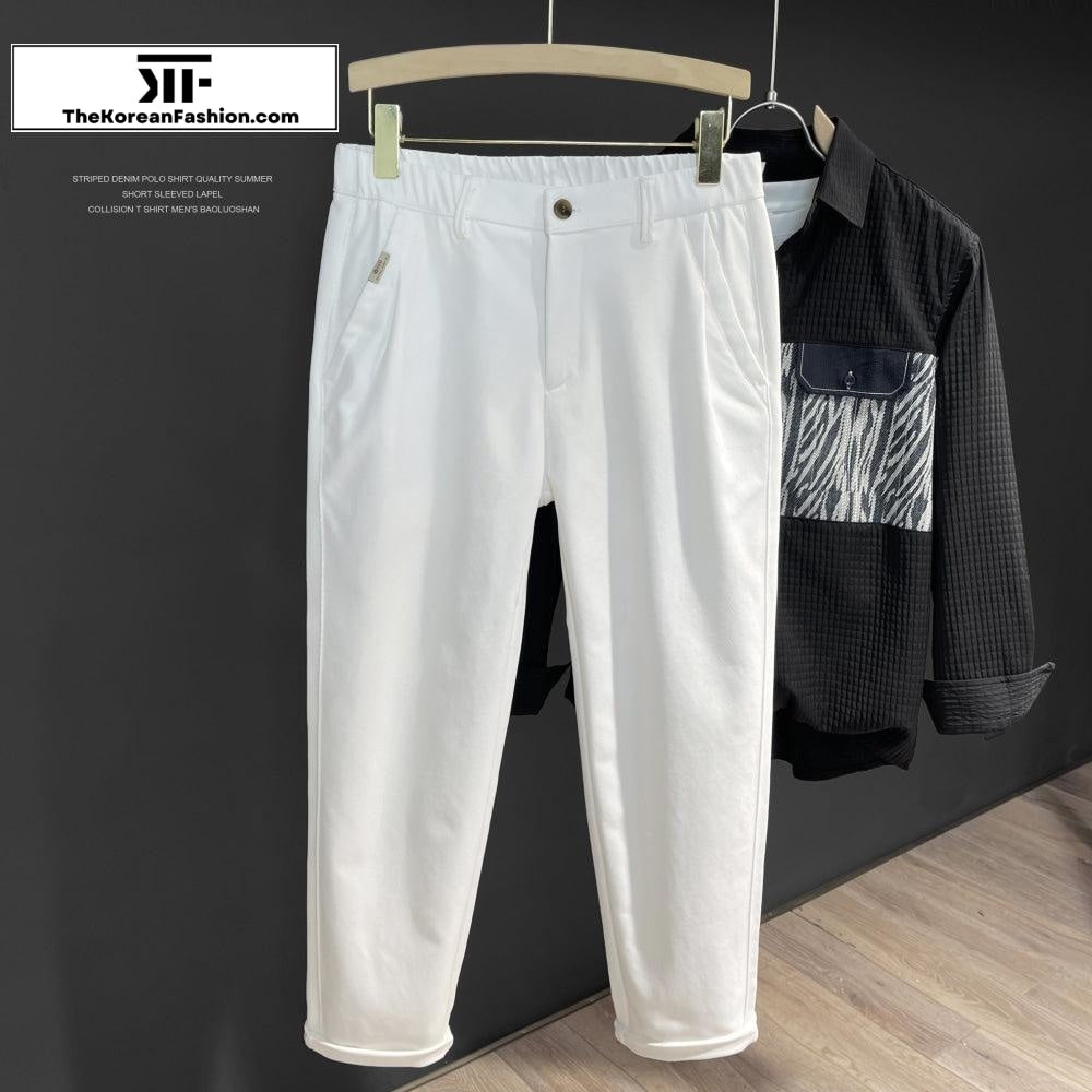 Twill Tapered Suit Pants