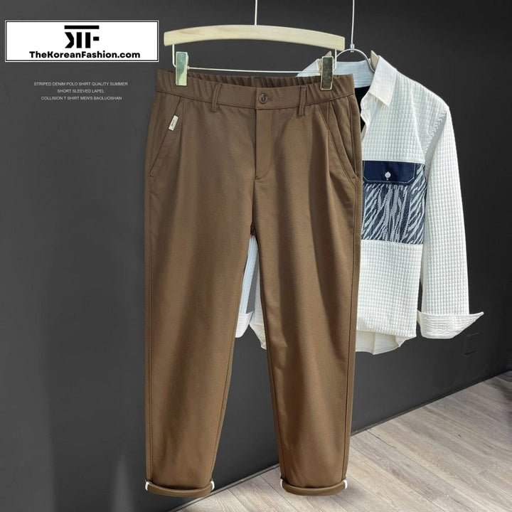 Twill Tapered Suit Pants