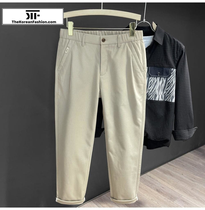 Twill Tapered Suit Pants