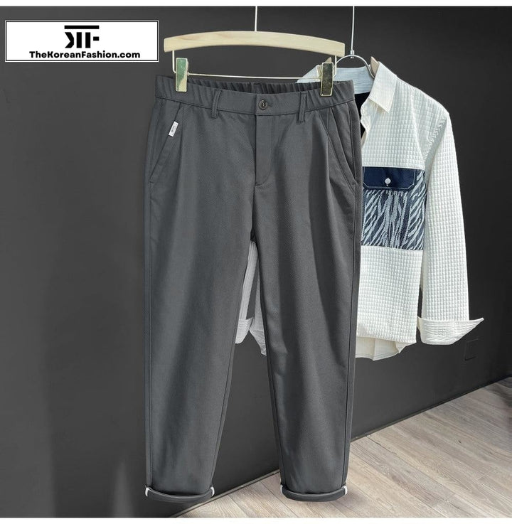 Twill Tapered Suit Pants