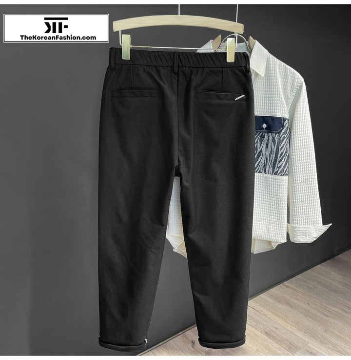 Twill Tapered Suit Pants