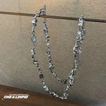 Twisted Geometric Link Necklace