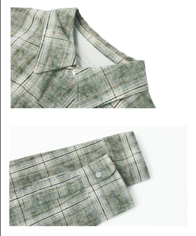 Two Piece Plaid Shirt