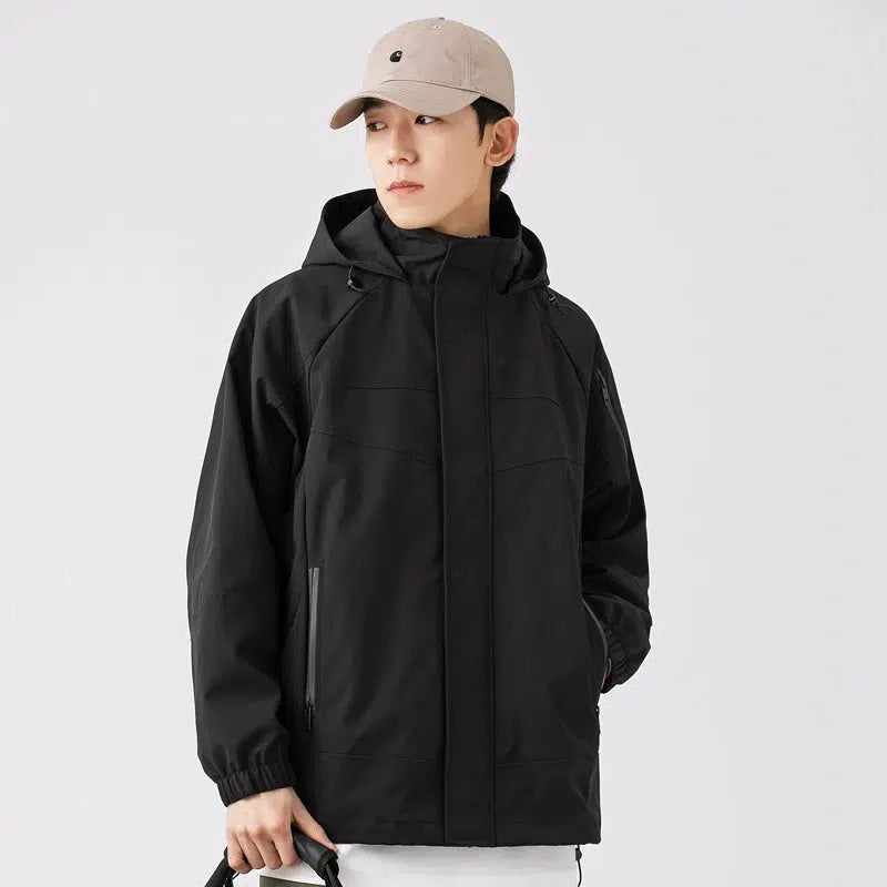 Two Piece Set Outdoor Fleece Hooded Jacket