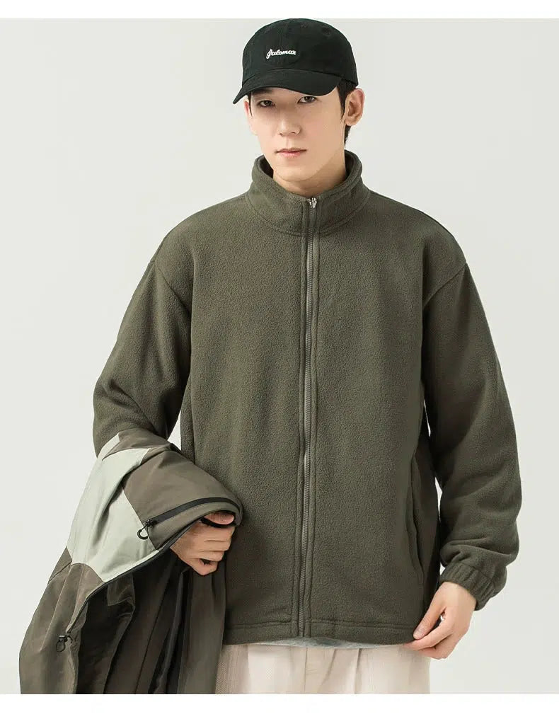 Two Piece Set Outdoor Fleece Hooded Jacket
