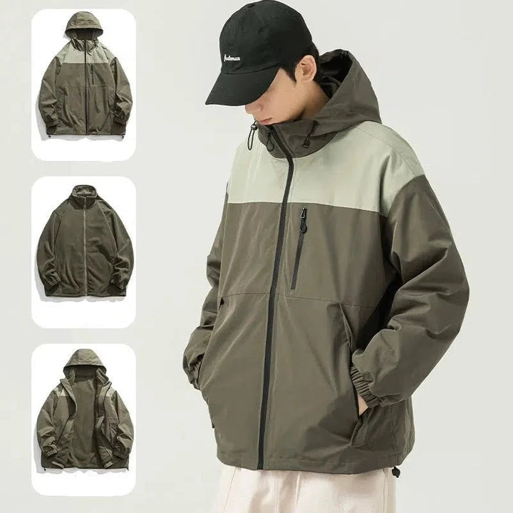 Two Piece Set Outdoor Fleece Hooded Jacket
