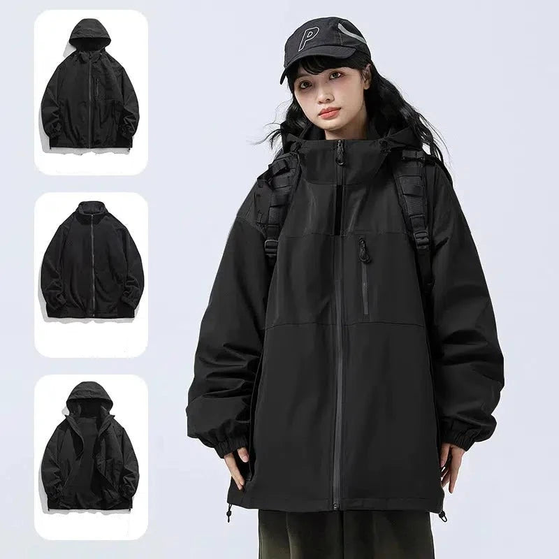 Two Piece Set Outdoor Fleece Hooded Jacket