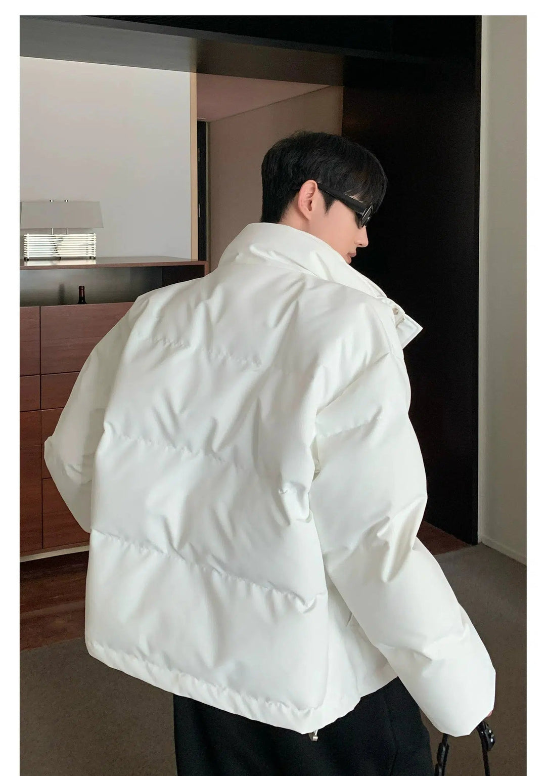 Two Piece Stand Collar Puffer Jacket