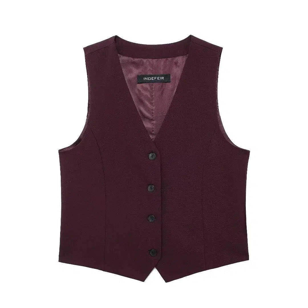 Two-Piece Vest and Pants Fashion Suit