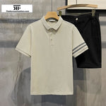 Two-bar Lapel Polo Shirt