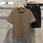 Two-bar Lapel Polo Shirt