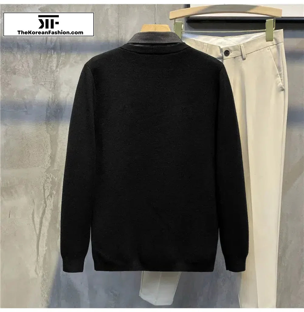 Two-piece Casual Lapel Knitted Cardigan